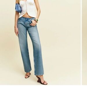 Reformation Charlee low rise straight leg copper Jeans size 26